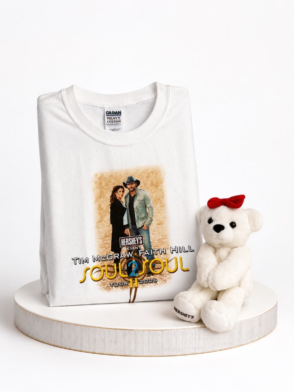 Tim McGraw & Faith Hill Soul2Soul Tour 2006 Graphic T-Shirt White Size L Unisex